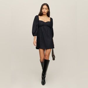 Reformation Black Mini Dress